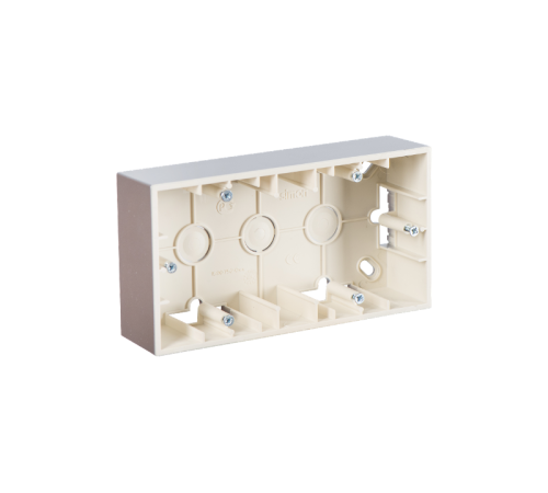 Simon 15 Алюминий Монтажная коробка для накладного монтажа, 2 поста  1590752-033  Simon