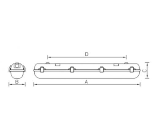 Светильник светодиодный промышленный ДСП ARCTIC STANDARD 1500 TH EM3 44Вт 4000K IP65 опал БАП 3ч  1088000670  Световые Технологии