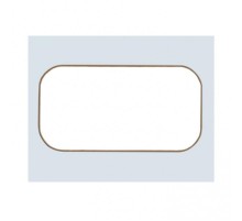 Стокгольм Рамка для розетки 2-местная белая с линией цвета шампань PROxima  EYM-G-305-20  EKF