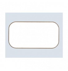 Стокгольм Рамка для розетки 2-местная белая с линией цвета шампань PROxima  EYM-G-305-20  EKF