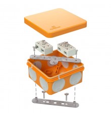 Коробка огнестойкая для о/п двухкомпонентная 60-0210-FR6.0-4-4-Р Е15-Е60 80х80х40 IP66 разветвительная 60-0210-FR6.0-4-4-Р  Промрукав