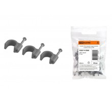 Скоба 35мм круглая пластиковая (серая) (50шт)  SQ0514-0068  TDM