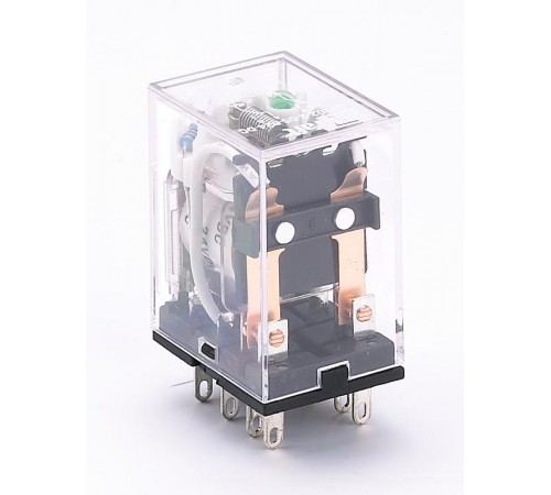 Промежуточное реле 2 конт. с инд. LED 5А 12В DC ПР-1  23219DEK  DEKraft