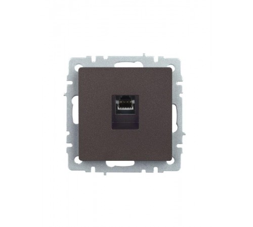 BRITE Розетка компьютерная RJ45 кат.5E РК10-БрТБ темная бронза  BR-K10-1-K45  IEK