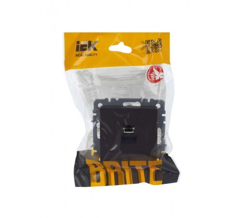 BRITE Розетка компьютерная RJ45 кат.5E РК10-БрТБ темная бронза  BR-K10-1-K45  IEK