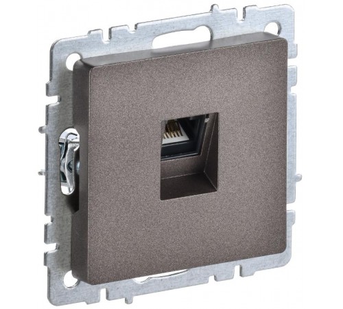 BRITE Розетка компьютерная RJ45 кат.5E РК10-БрТБ темная бронза  BR-K10-1-K45  IEK