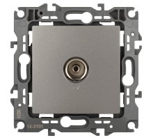 Розетка ЭРА Серия 12 12-3101-16 TV одиночная, титан   Б0065717  ЭРА