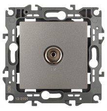 Розетка ЭРА Серия 12 12-3101-16 TV одиночная, титан   Б0065717  ЭРА