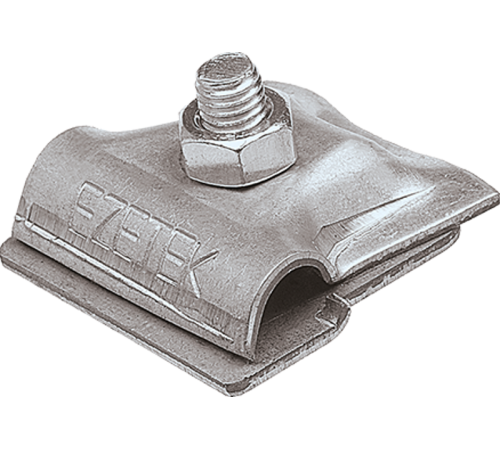 Держатель проводника круглого 6-10 мм для фальца 0.7-3 мм, оцинк.91092Ezetek