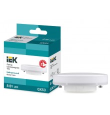 Лампа светодиодная LED 8Вт GX53 220В 4000К T75 таблетка  LLE-T80-8-230-40-GX53  IEK