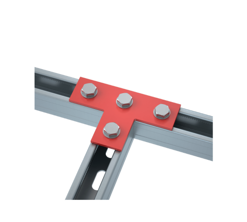 Соединительная пластина Т-образная (4 отверстия) HD  UST HD  КМ-профиль