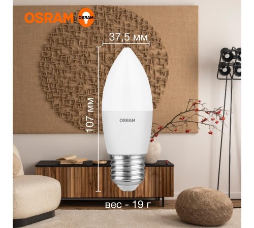 Лампа светодиодная LED Value CL- B 10W/830 230V E27 10X1  4058075579538  OSRAM