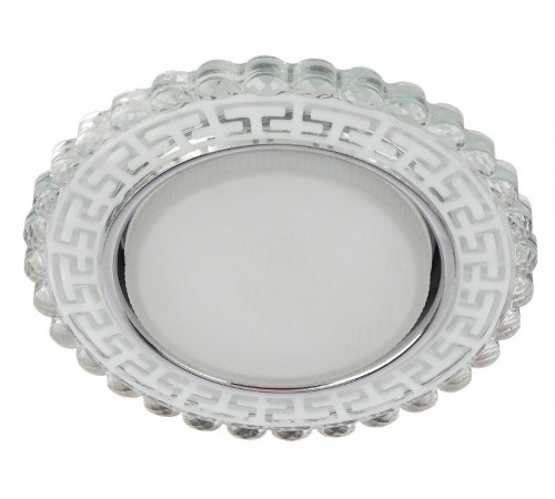 Светильник точечный встраиваемый DK LD38 SL декор cо светодиодной подсветкой GX53, зеркальный  Б0037392  ЭРА