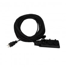 Удлинитель-шнур КГ 3х1.5, 20 м, 3 гнезда, морозостойкий, с/з, 16 А, 3500 Вт, IP44 (Сделано в России)  11-7075  REXANT