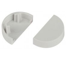Заглушка ЭРА EC-KK-20-12-FW для полукруглого кабель-канала белая 20х12мм 2шт/комплект Б0064918  ЭРА