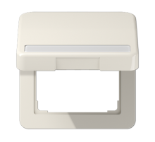 Крышка ударопрочная откидная с возвратной пружиной и полем для надписи 757 мм; слоновая кость  CD590BFNAKL  Jung