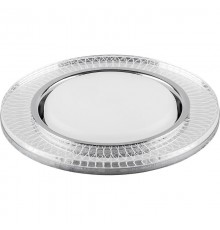Светильник встраиваемый с белой LED подсветкой CD4038 потолочный GX53 без лампы, прозрачный, хром  40505  Feron