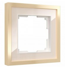 W0012851/ Электроустановочные изделия Рамка на 1 пост Baguette (айвори/латунь)  a060233  Werkel