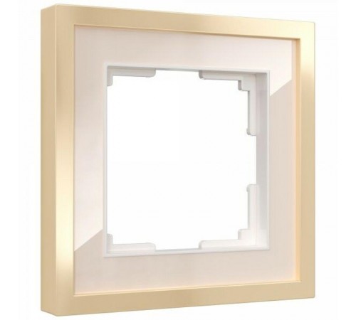 W0012851/ Электроустановочные изделия Рамка на 1 пост Baguette (айвори/латунь)  a060233  Werkel