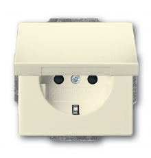 Розетка SCHUKO 16А 250В с крышкой, серия solo/future, цвет savanne/слоновая кость  2018-0-1465   2CKA002018A1465  ABB