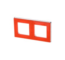 ABB Levit Оранжевый / дымчатый чёрный Рамка 2-ая  3901H-A05020 66W  2CHH015020A6066  ABB