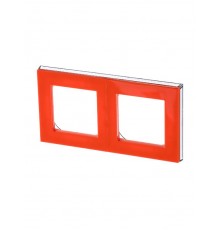 ABB Levit Оранжевый / дымчатый чёрный Рамка 2-ая  3901H-A05020 66W  2CHH015020A6066  ABB