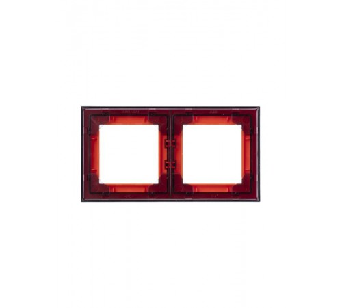 ABB Levit Оранжевый / дымчатый чёрный Рамка 2-ая  3901H-A05020 66W  2CHH015020A6066  ABB