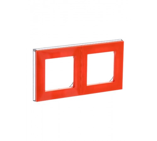 ABB Levit Оранжевый / дымчатый чёрный Рамка 2-ая  3901H-A05020 66W  2CHH015020A6066  ABB