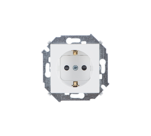 Simon 15 Белый Розетка с/з Schuko, 16А 250В, винт. зажим  1591432-030  Simon