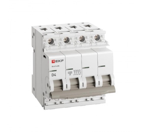 Выключатель автоматический ВА 47-63N 4P 4А (D) 4,5 кА PROXIMA M634404DEKF