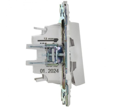 SKANDY Выключатель 2-клавишный проходной 10А SK-V05W арктический белый  SK-V22-0-10-K01  IEK