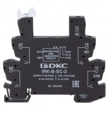 Колодка ультратонкая для реле серии RIS, вх. напр. 6-24V DC, винт. клеммы  IRK-B-SC-1  DKC