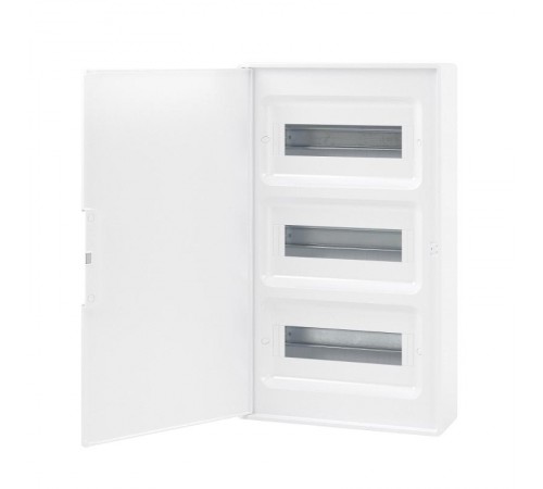 Щиток 36 мод настенный FRAME, белый, с белой дверцей, с 4 шинами PEN (2шт на 8 отв. и 2шт на 10отв.)  F36W1WW  DKC