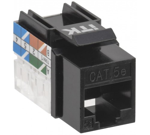 Модуль Keystone Jack кат.5E UTP 110 IDC 90град чёрный  CS1-1C5EU-11-09  ITK