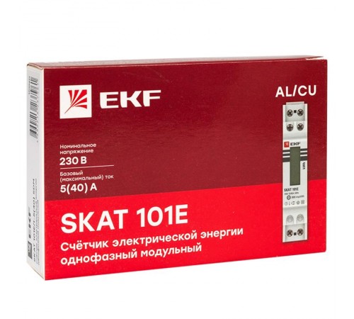 Счетчик электрической энергии модульный SKAT 101Э/1 - 5(40) Ш Р M EKF   10106M   EKF