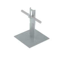 Приклееваемый держатель зажимной для прутка  5-8 мм H150 мм CU  PDZ-H150-D5-8 CU  КМ-профиль