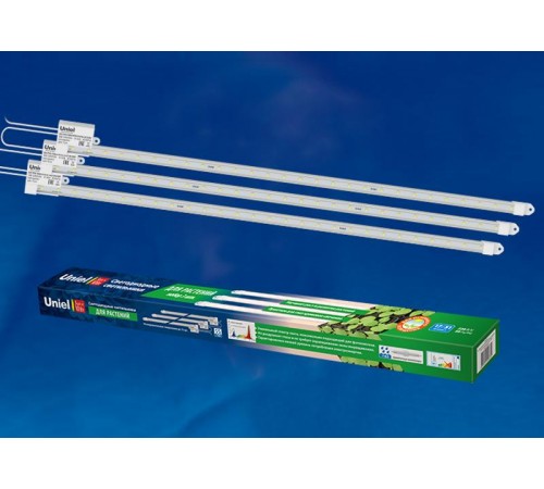 Светильник светодиодный для растений 600мм спектр для фотосинтеза ULY-P90-10W/SPFR/K IP65 AC220V CLEAR KIT03 Набор из 3-х штук  UL-00003850  Uniel