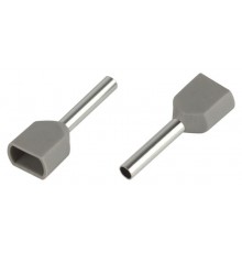 Наконечник-гильза ЭРА NO-225-98 НШвИ(2) 0,75-10 с изолированным фланцем (упаковка 50 шт.)   Б0063272  ЭРА