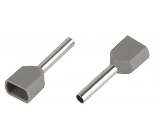 Наконечник-гильза ЭРА NO-225-98 НШвИ(2) 0,75-10 с изолированным фланцем (упаковка 50 шт.)   Б0063272  ЭРА