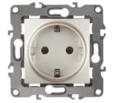 Розетка 12-2001-15 с заземлением, 16АХ-250В, без м.лапок,  перламутр  Б0019310  ЭРА