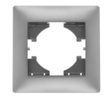 Bravo РАМКА 1-местная,  цвет  серебро.  С1010-004  GUSI Electric