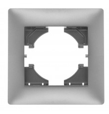 Bravo РАМКА 1-местная,  цвет  серебро.  С1010-004  GUSI Electric
