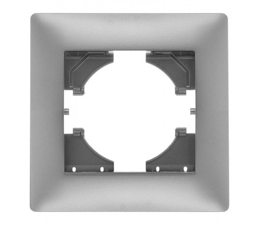 Bravo РАМКА 1-местная,  цвет  серебро.  С1010-004  GUSI Electric