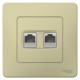 Blanca Бежевый С/У Розетка компьютерная 2-ая RJ45, кат.5E  BLNIS045457  SE
