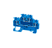 Клеммы двухярусные пружинная OptiClip CXDL-2,5-2L-I-BU-синий  289765  КЭАЗ