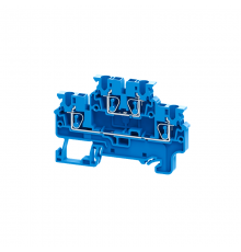 Клеммы двухярусные пружинная OptiClip CXDL-2,5-2L-I-BU-синий  289765  КЭАЗ