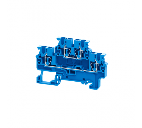 Клеммы двухярусные пружинная OptiClip CXDL-2,5-2L-I-BU-синий  289765  КЭАЗ