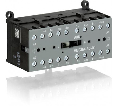 Миниконтактор реверсивный VBC6A-30-01-07 9A (400В AC3) катушка 12В DС  GJL1213911R0017  ABB