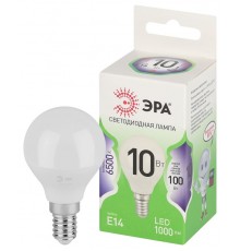 Лампа светодиодная  GREEN LINE LED P45-10W-865-E14 GL E14 10 Вт шар холодный свет  Б0067033  ЭРА