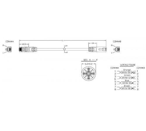 PC-LPM-UTP-RJ45-RJ45-C6a-5M-LSZH-YL Патч-корд U/UTP, Cat.6a (100% Fluke Component Tested), 10G, LSZH, 5 м, желтый  490067  Hyperline